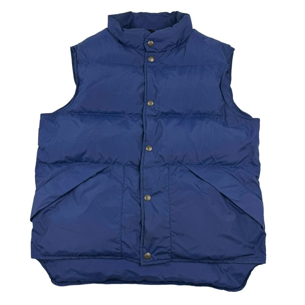 Vintage L.L.Bean Goose Down Puffer Vest Blue Made in USA Mens M